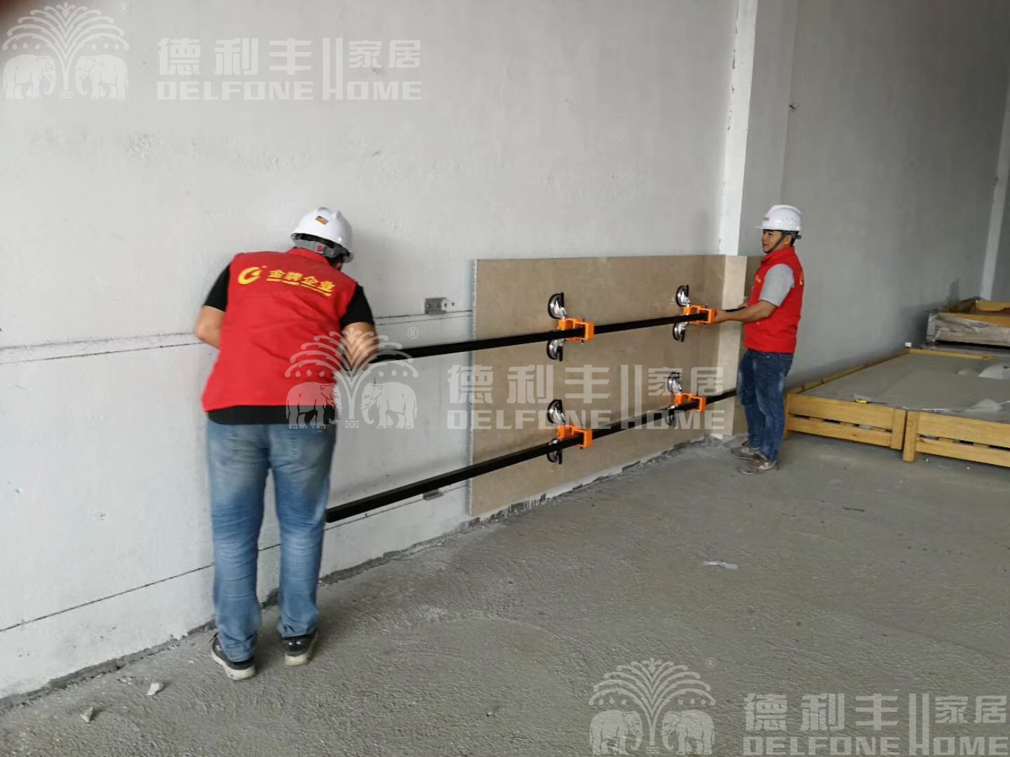 【揭秘】德利豐大巖板鋪貼視頻花絮，速速圍觀(圖11)